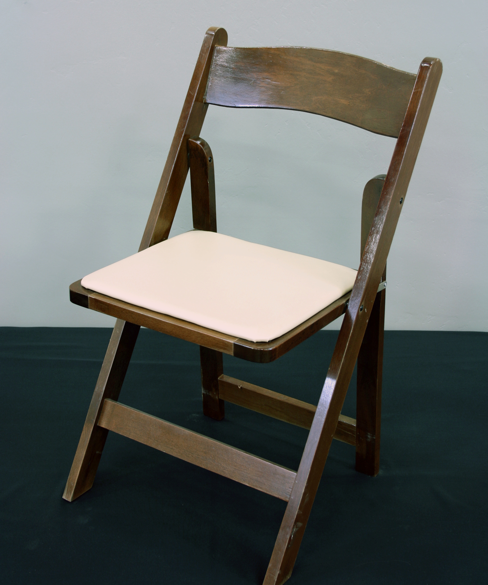 Dark Wood Folding Chair WalkerLewis Rents